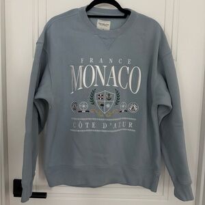 Abercrombie & Fitch Monaco Sweatshirt Relaxed Fit soft a&f collection size small
